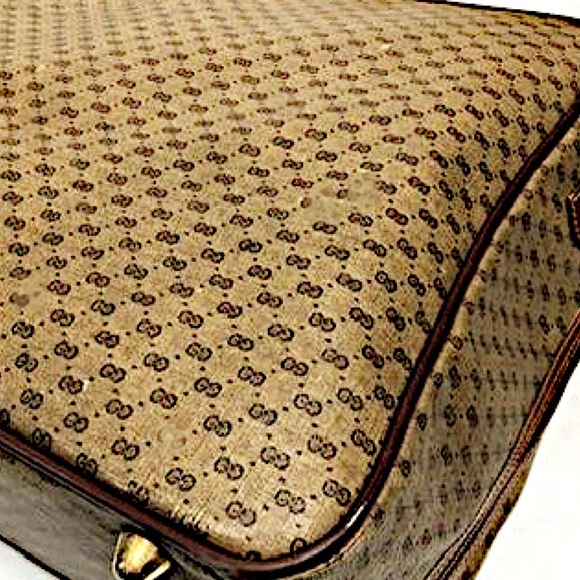 Authentic Vintage Gucci Rare Micro GG Web Luggage with Web Strap - Picture 8 of 15